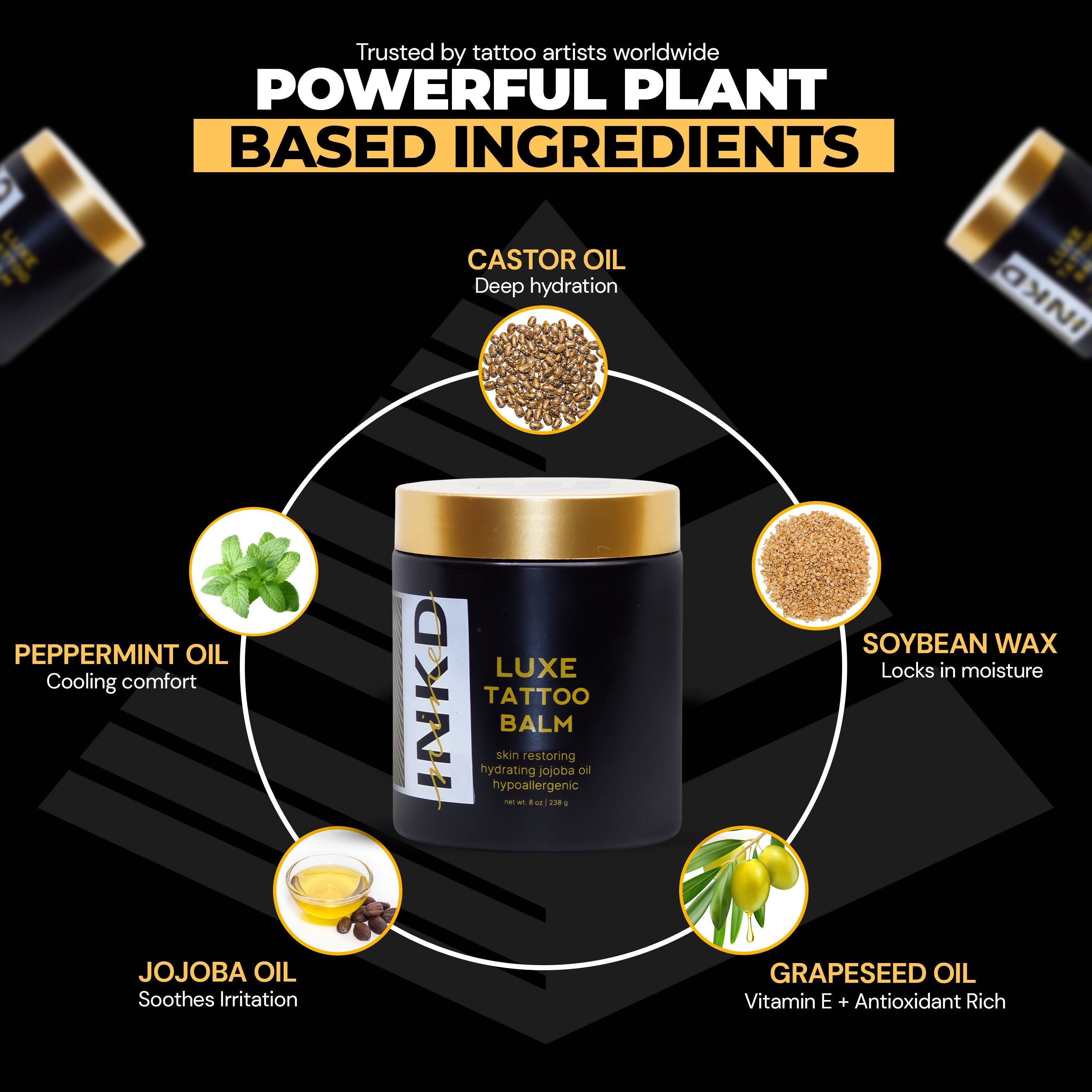 INKD NINE LUXE TATTOO BALM (8oz)