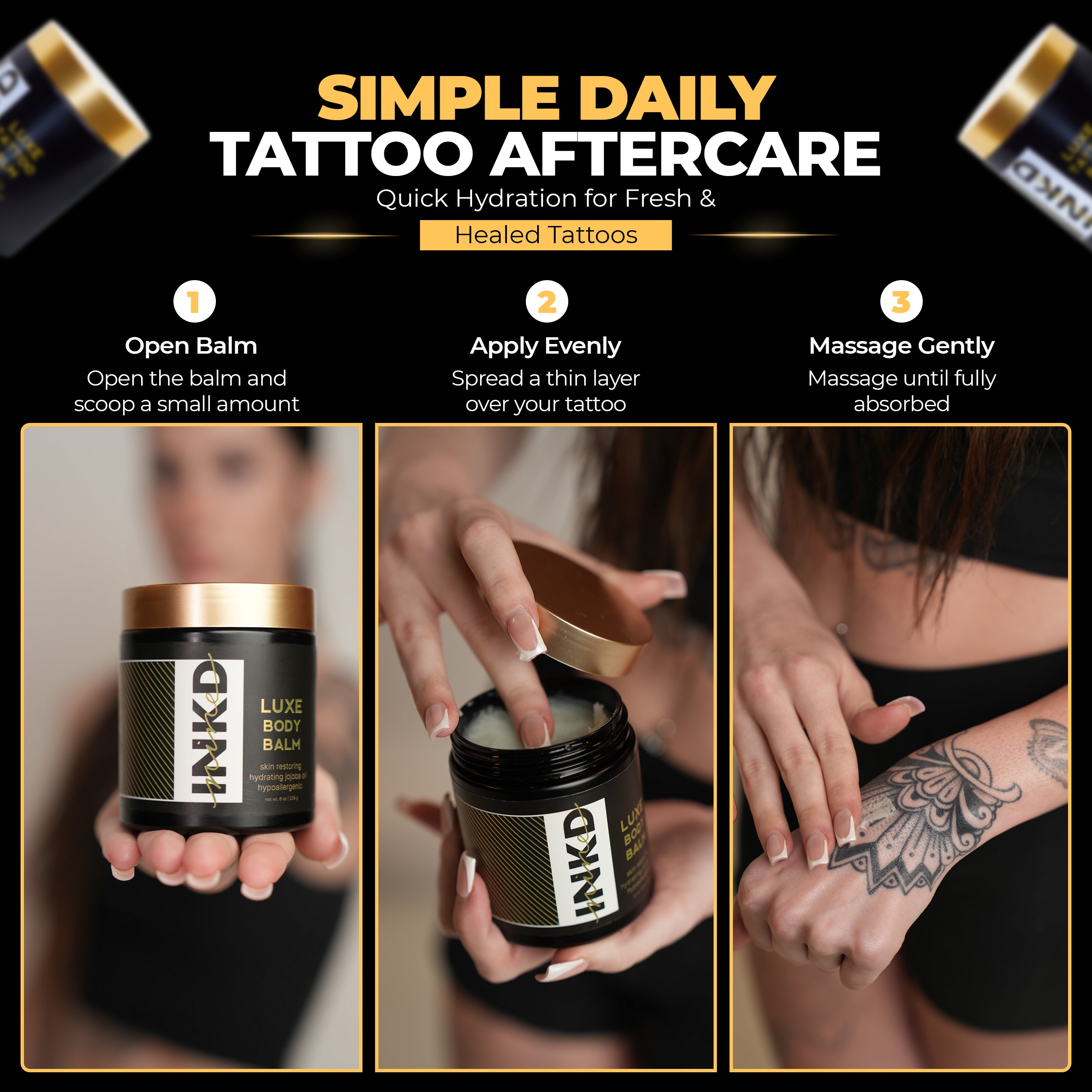 INKD NINE LUXE TATTOO BALM (8oz)